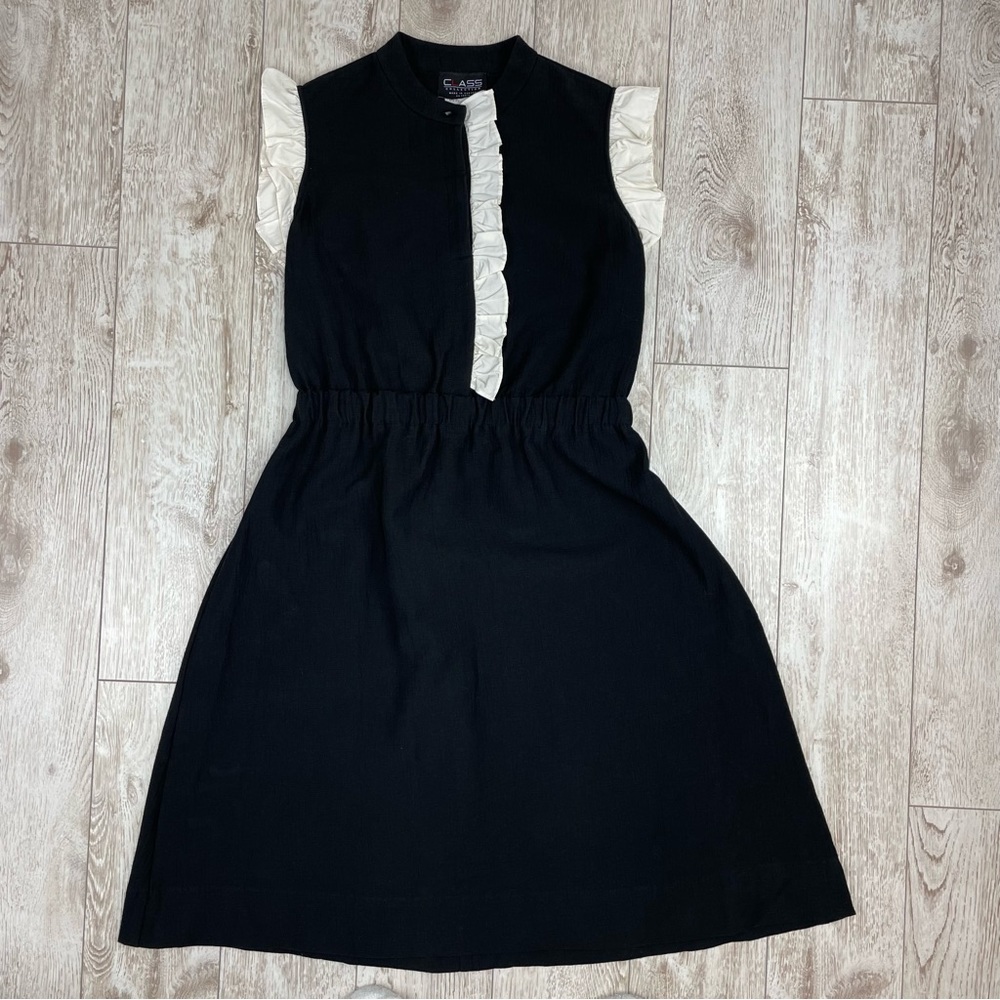 CLASS COLLECTION L cotton dress office black and white